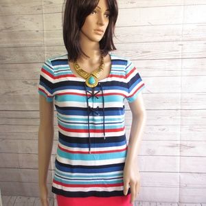 NWT - CHAPS knit top - sz PM - MSRP $45.00